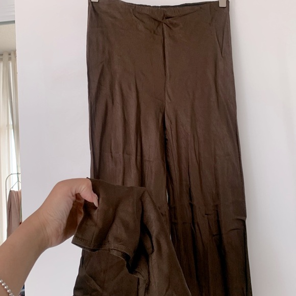 🤎NWT Zara XS Silky Pants - Picture 4 of 9